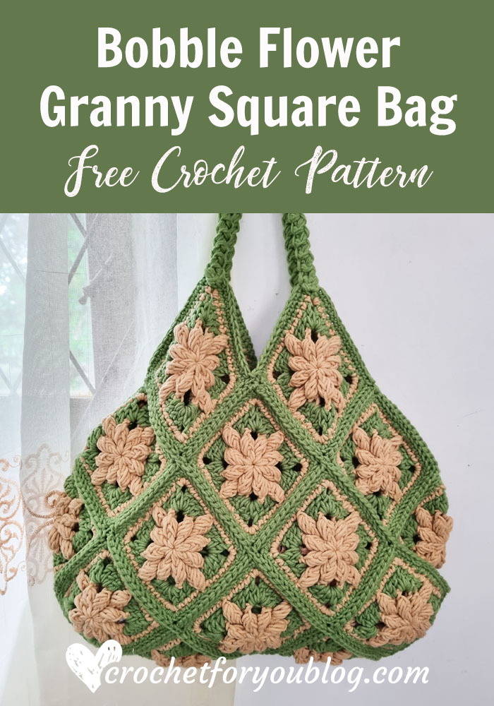 Crochet Bobble Flower Granny Bag