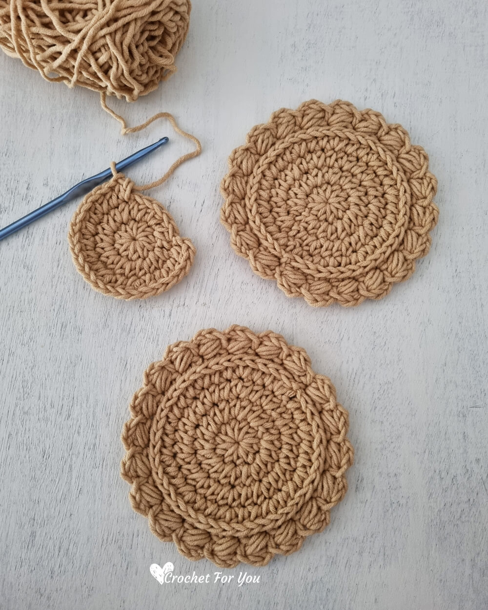 Modern Crochet Coasters Digital Pattern