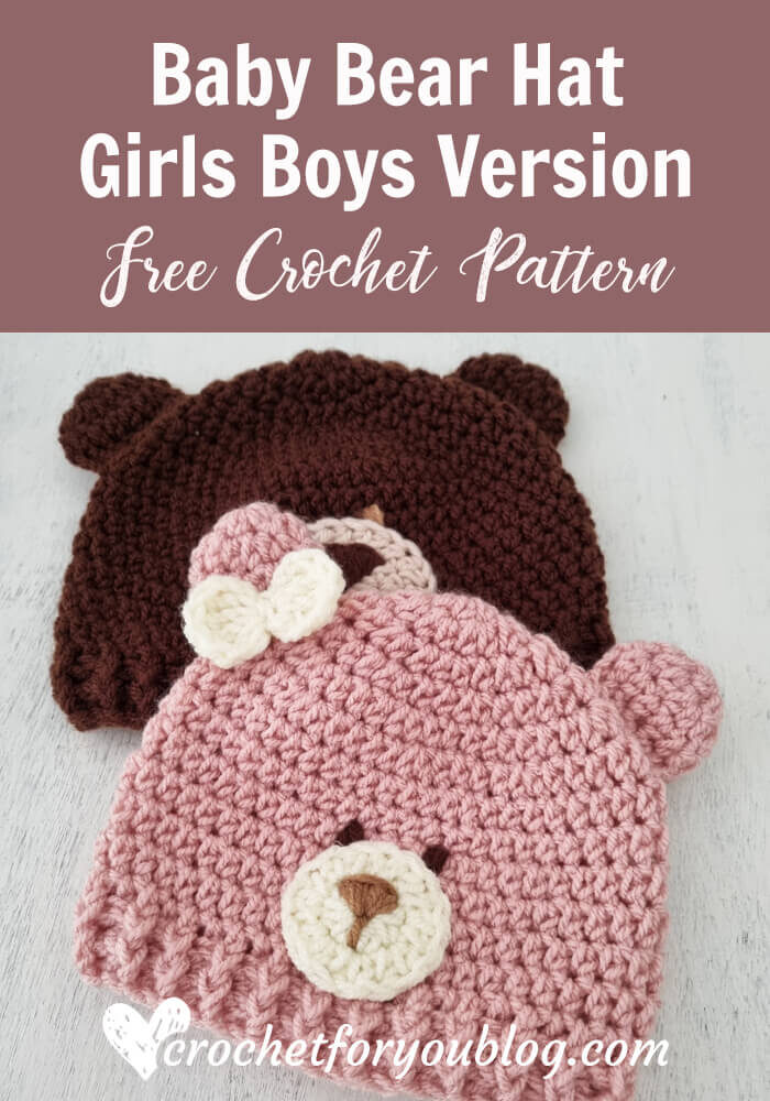 Crochet Baby Bear Hat Free Pattern