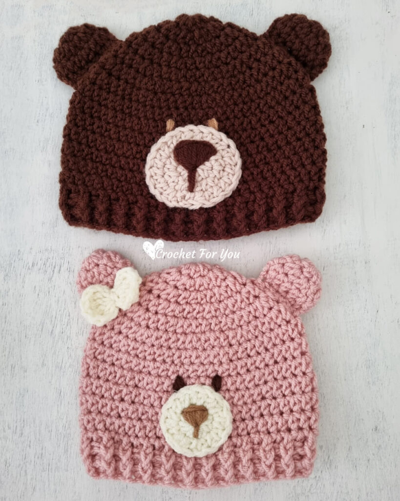 Crochet Baby Bear Hat Free Pattern