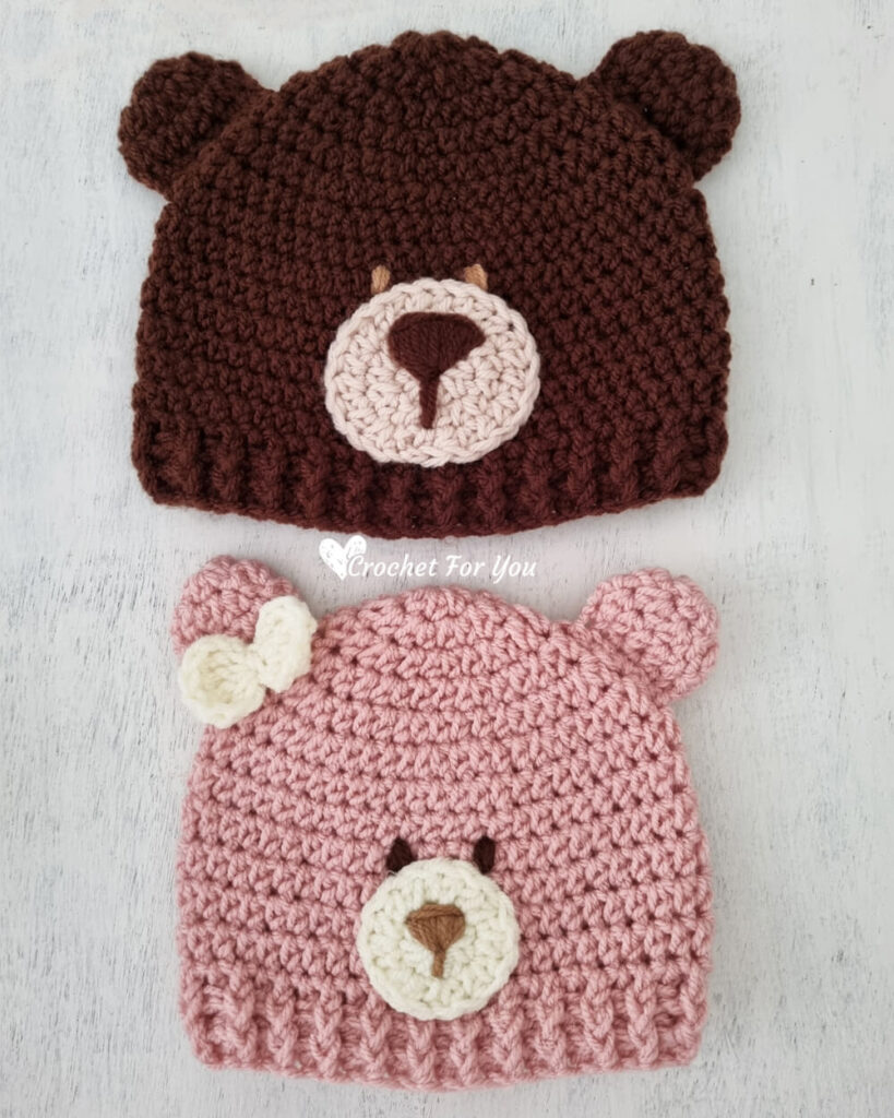 Crochet Baby Bear Hat Free Pattern