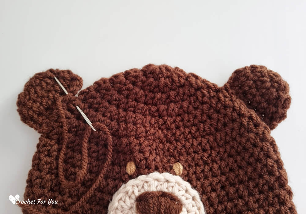 Crochet bear ears