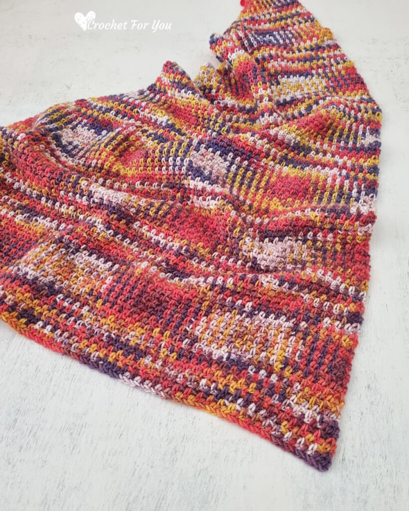 Crochet Linen/Moss Stitch Shawl
