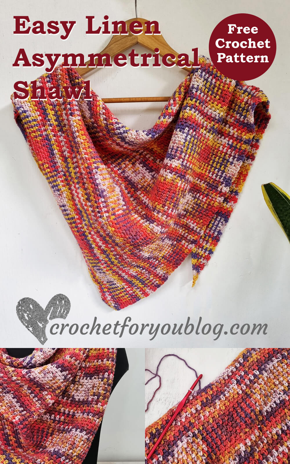 Crochet Linen Stitch Shawl Free Pattern