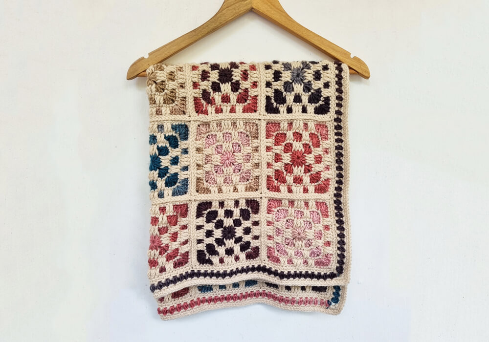 Checkerboard Granny Square blanket