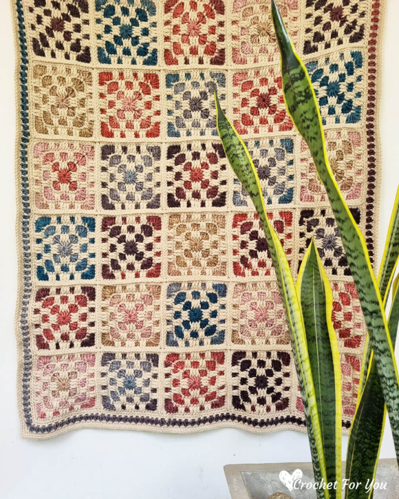 Checkerboard Granny Square blanket