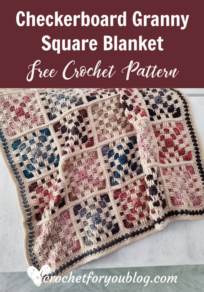 Checkerboard Granny Square blanket