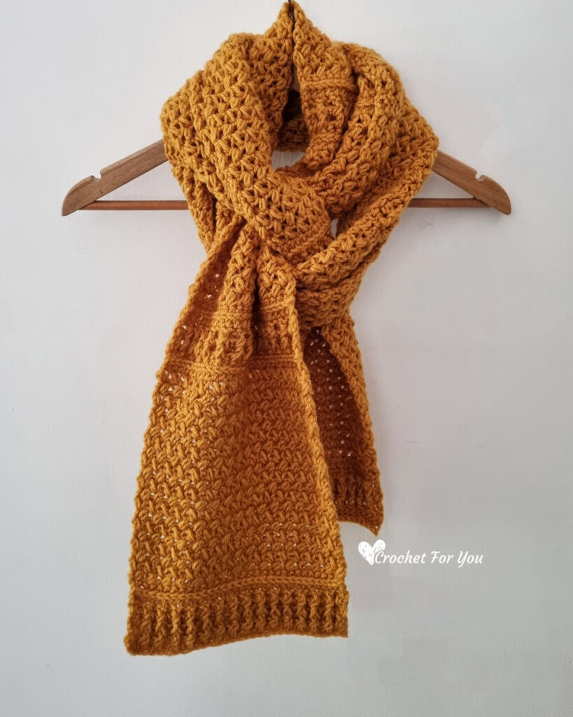 Totally Textured Mini Bean Stitch Scarf