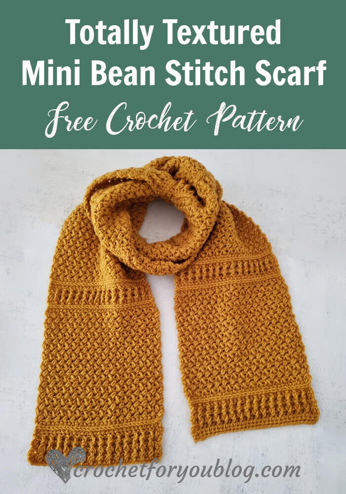 Crochet textured scarf free pattern