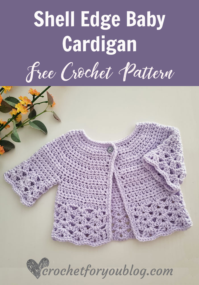 Crochet Shell Edge Baby Cardigan