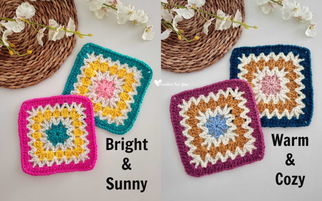 Crochet Solstice Granny Square