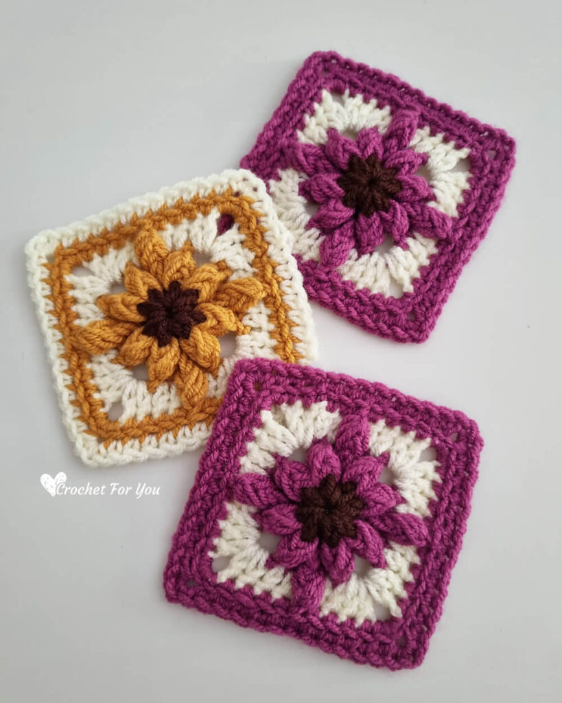 Crochet Bobble Granny Square