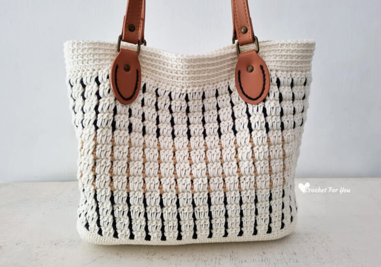 Elvina Crochet Tote Bag Free Pattern - Crochet For You