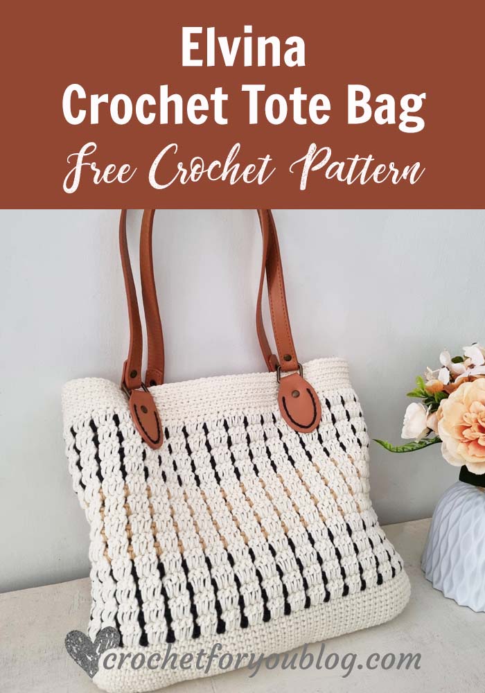 Crochet tote bag