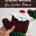 crochet holiday mittens