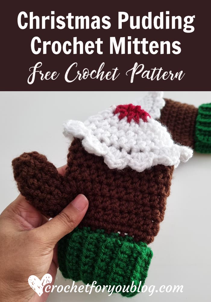 crochet holiday mittens