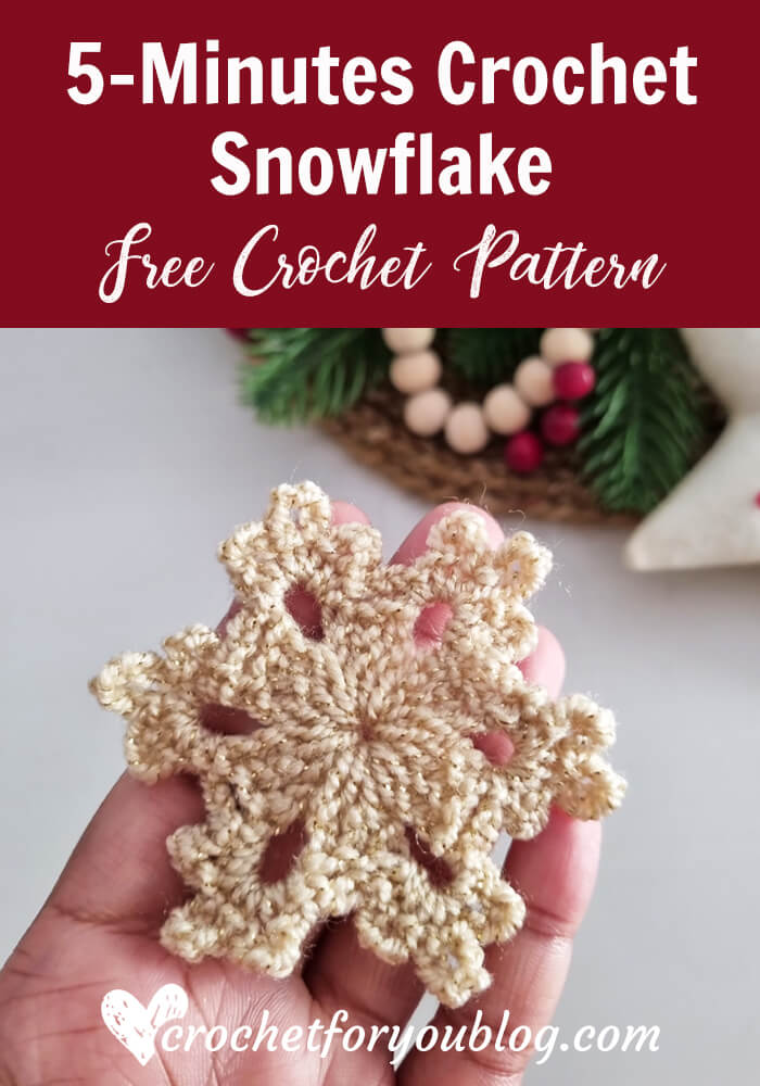 5-minutes snowflake pattern