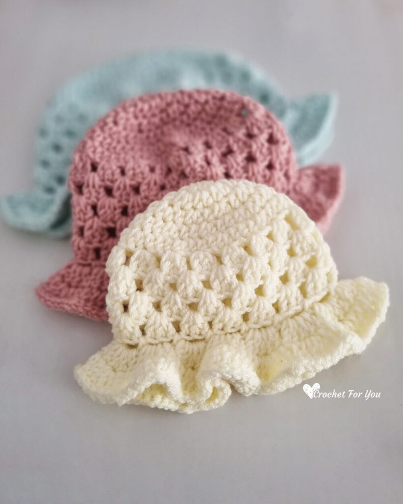 crochet girl hat for spring