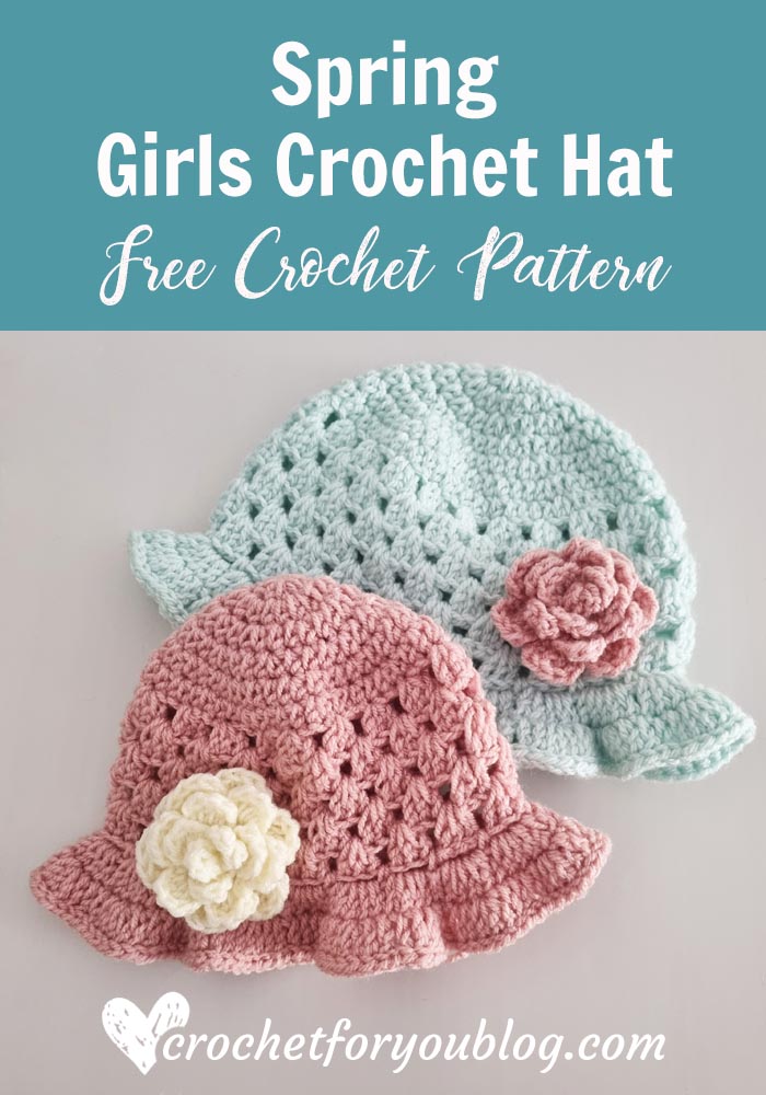 crochet girl hat for spring