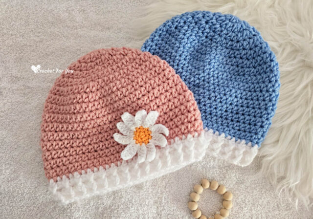 Crochet Basic hdc Toddler Beanie Free Pattern - Crochet For You
