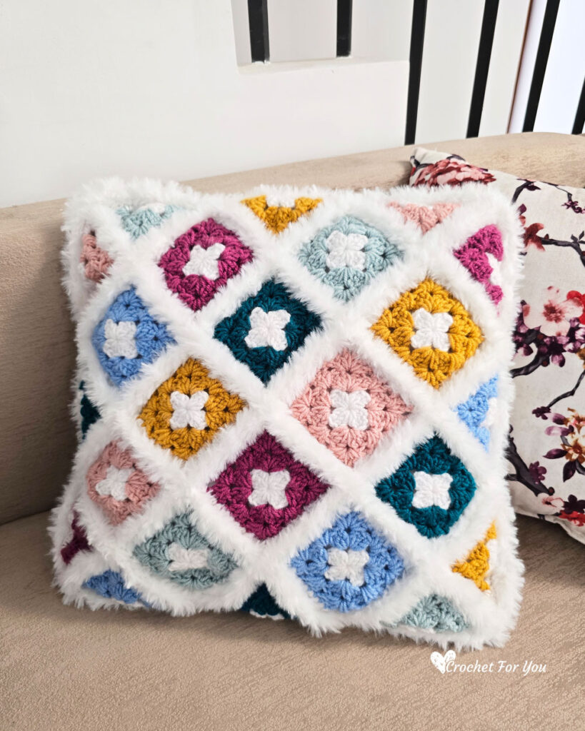 Cozy Granny Square Cushion