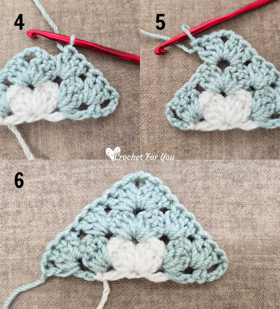 How to crochet granny triangle