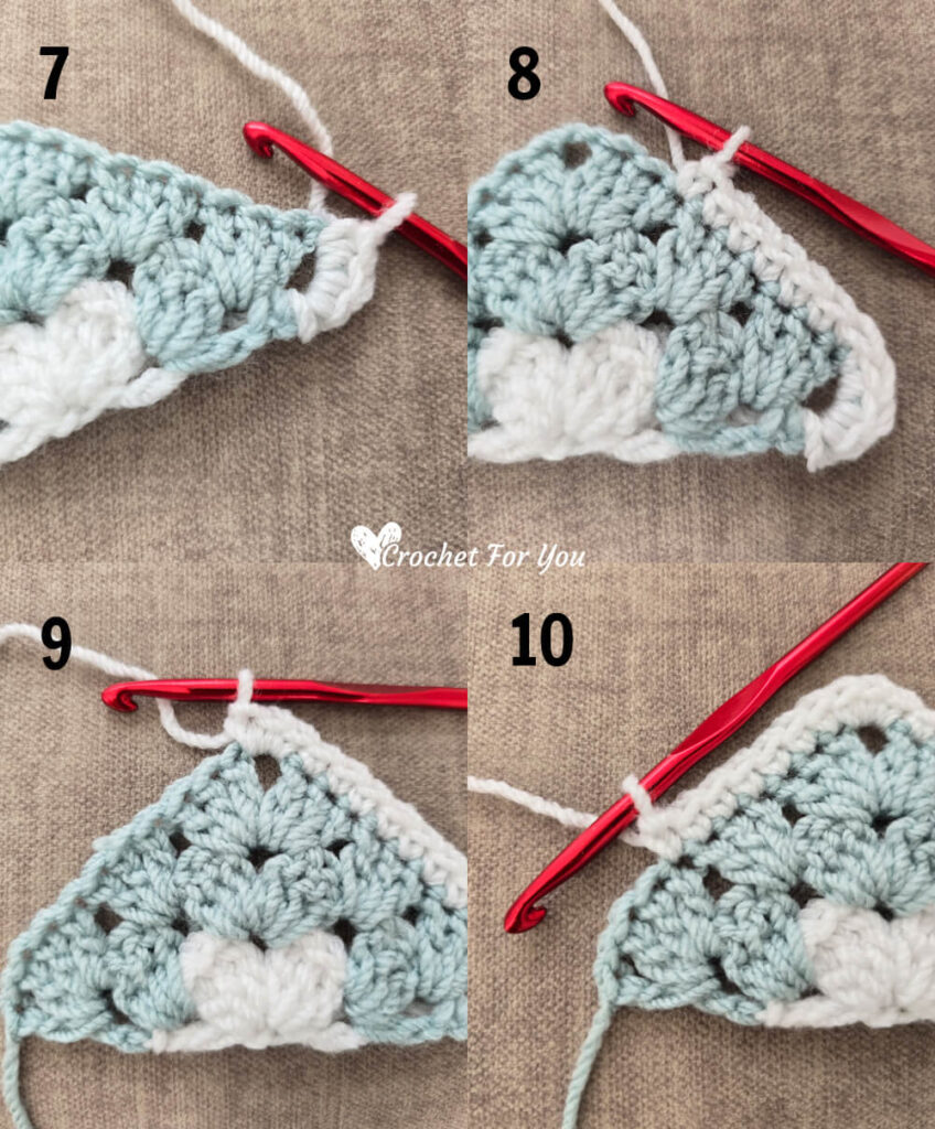 How to crochet granny triangle