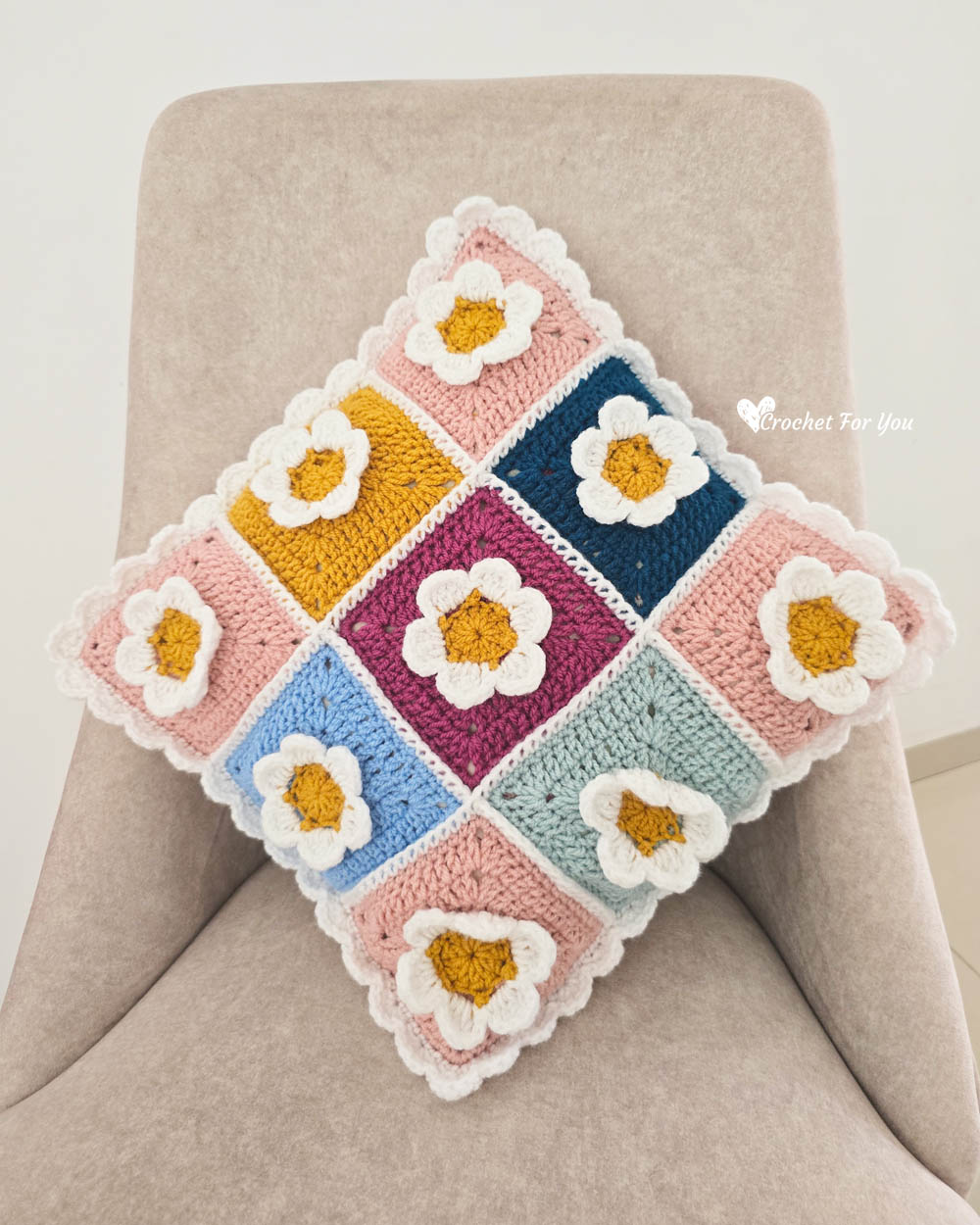 Crochet Cushion Cover Free Pattern