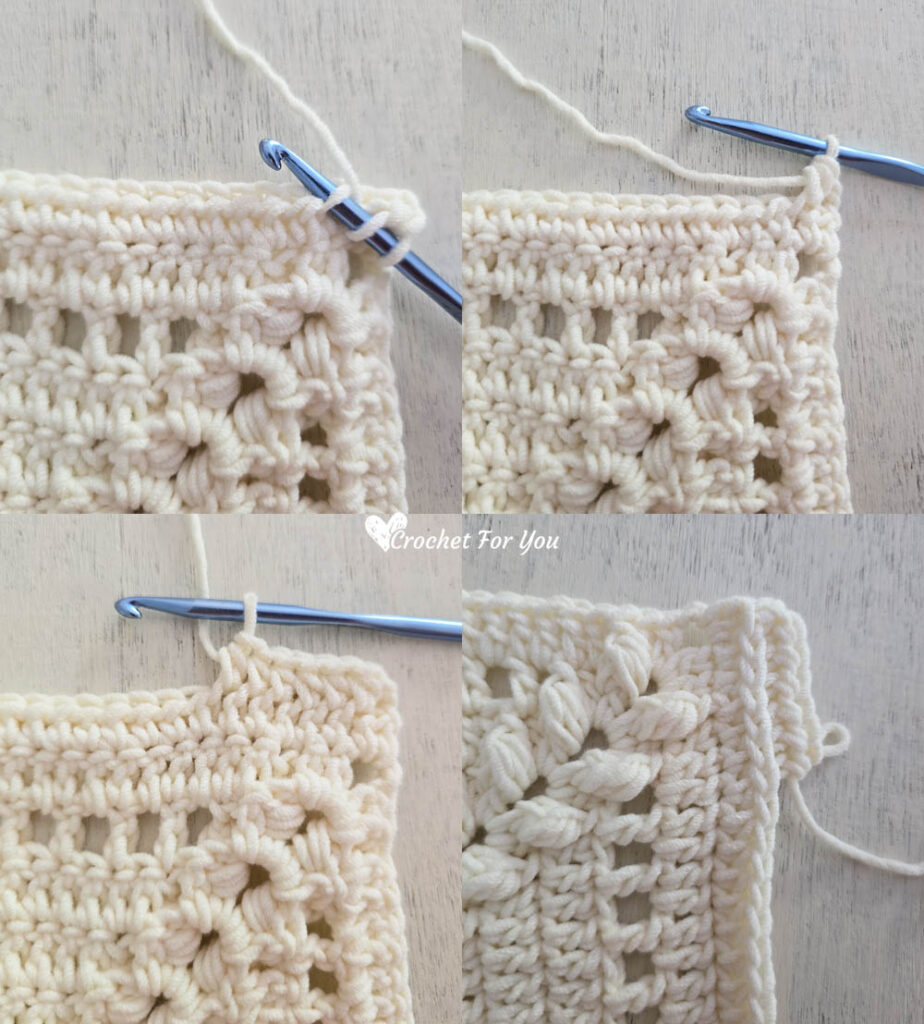 how to crochet hdc in 3rd loop